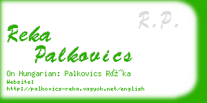 reka palkovics business card